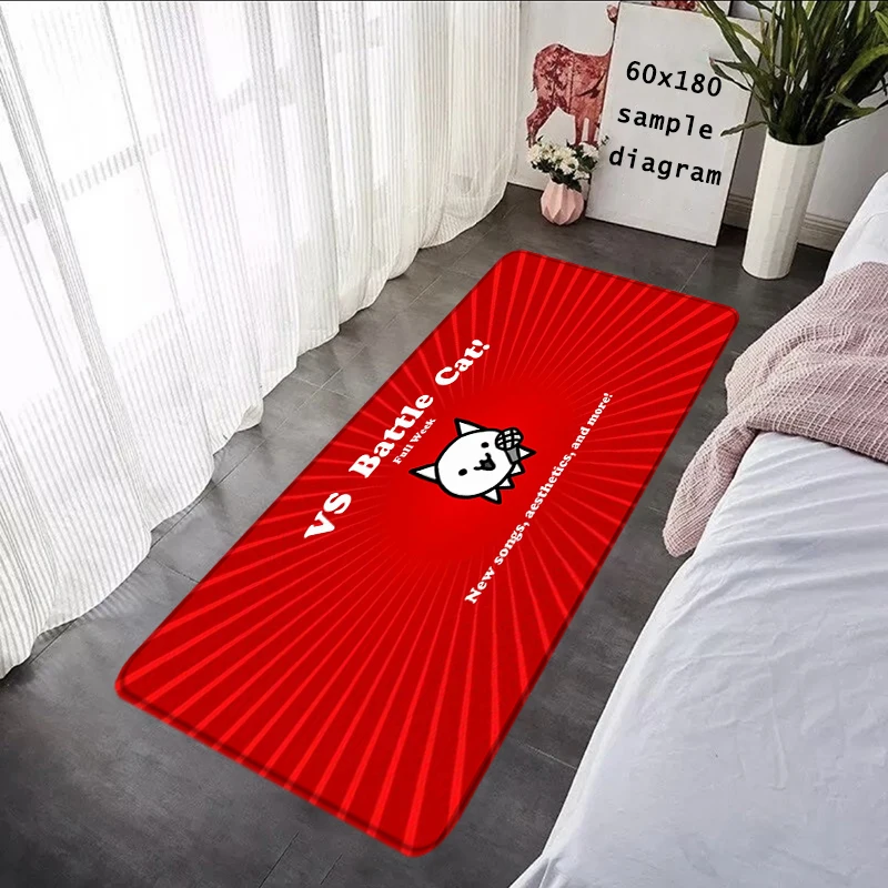 Kitchen Fluffy Carpet Battle Cats Living Room Rugs Foot Carpets Entrance Doormat Kawaii Rug Floor Mats Non-slip Mat Home Decor