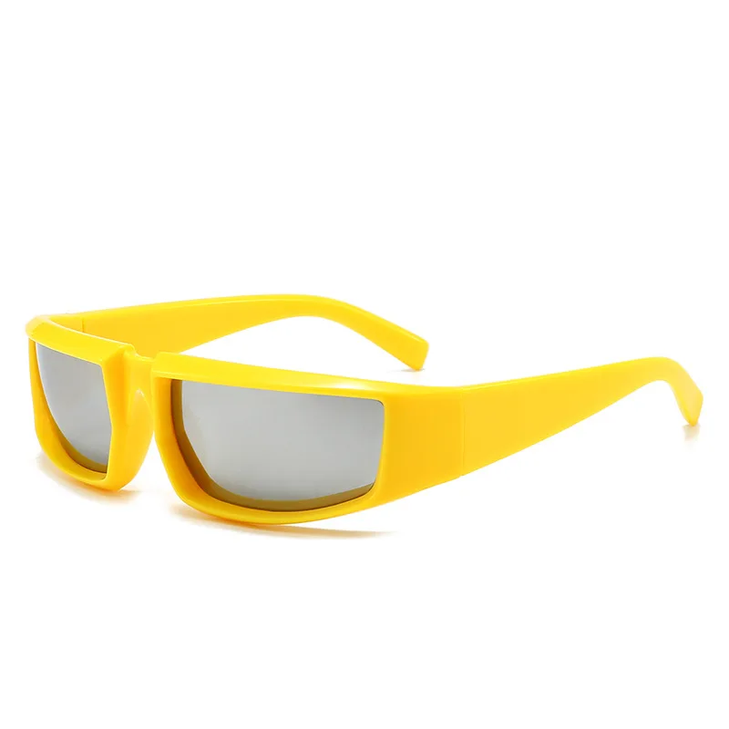 Y2K Futuristische Tech-Sonnenbrille für Männer Cyberpunk Retro Schutzbrille Damen Edgy Streetwear Trendige Punk-Style Brillen Unisex – Detail 7