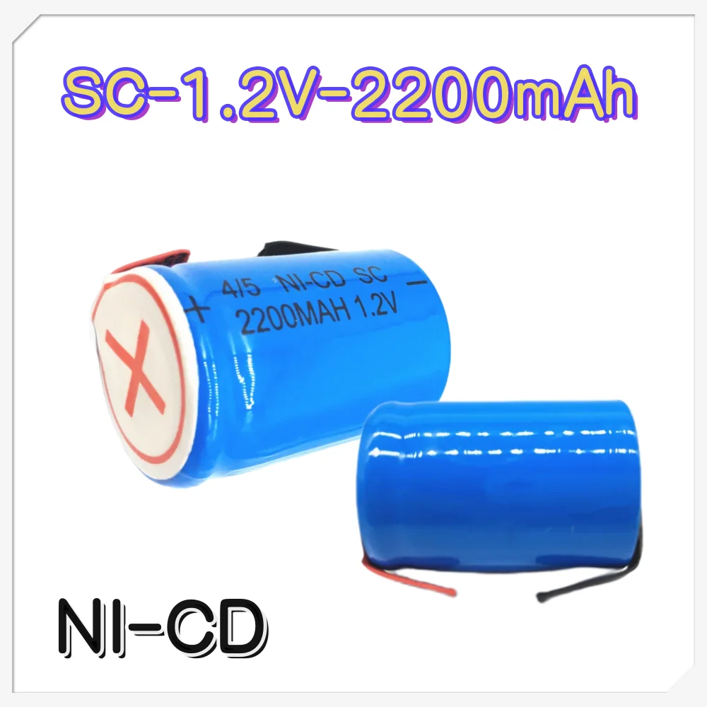 NEW  2-40pcs 4/5 SubC Sub C 1.2V 2800mAh Ni-Mh Rechargeable Battery Blue Cell with Tab