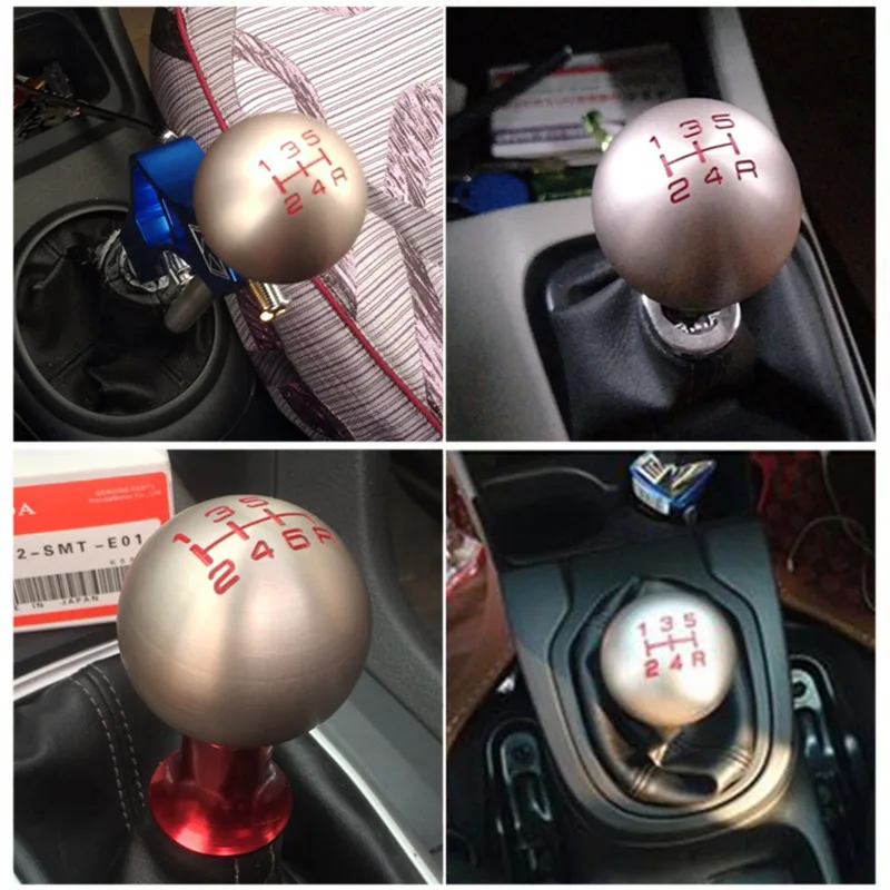 Universal M10x1.5 Manual Shift Knob Round Gear Stick Head for Honda Civic Performance Racing Style Car Modification Accessories