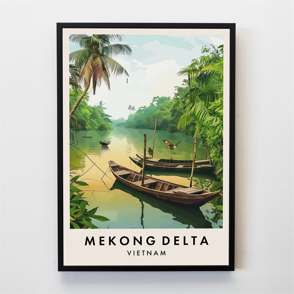 ベトナム旅行プリントウォールアートベトナムポスタータイプリン - Home Decor Vietnam のレビューと価格