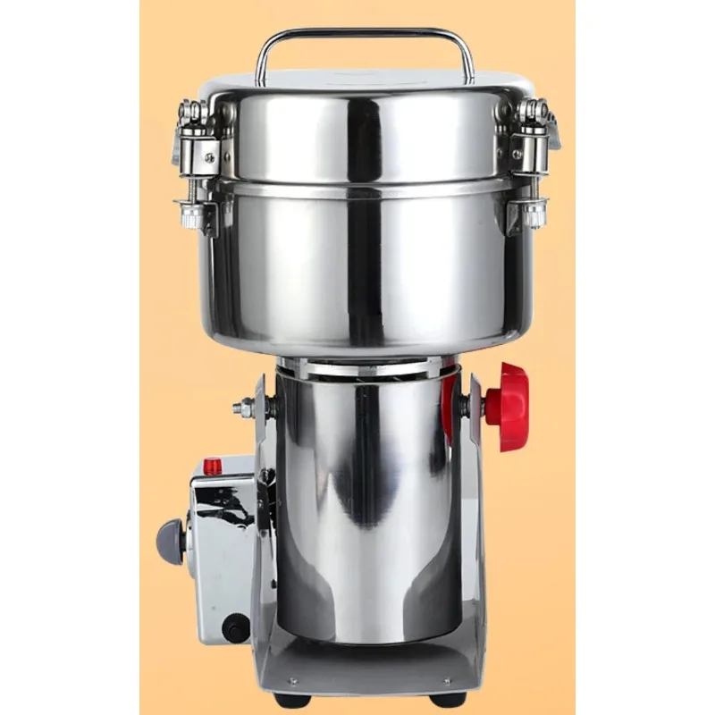 220V 1500G Commercial Grain Grinder High Speed Cereals Medicinal Materials Spices Powder Crusher Stainless Steel Coffee Grinder