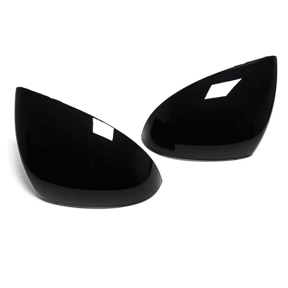 Gloss Black Auto Side Rearview Mirror Cover Caps Wing Mirror Housing For VW Touareg 2011 - 2018 7P6857537 7P6857538