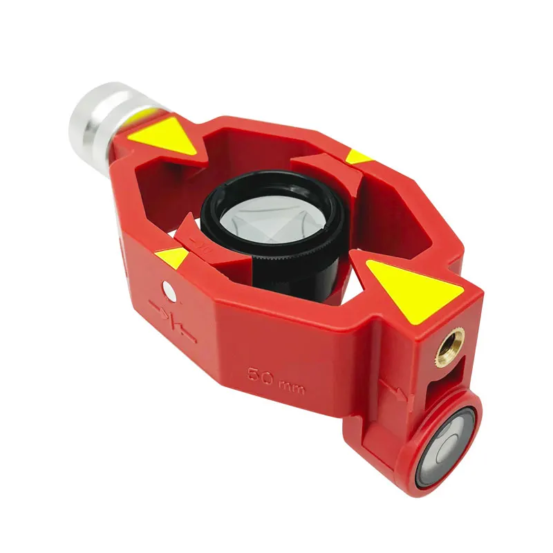 NEW Constant -30/0mm Offset Mini Prism for Total Station Surveying Silver Plated With Thread Adapter