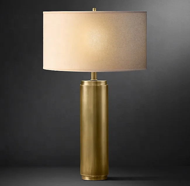 

Home Decorative Funky Lights Modern Reading Lamp Hotel Table Light New Cylindrical Column Table Lamps Brass Desk Light TL1001/1