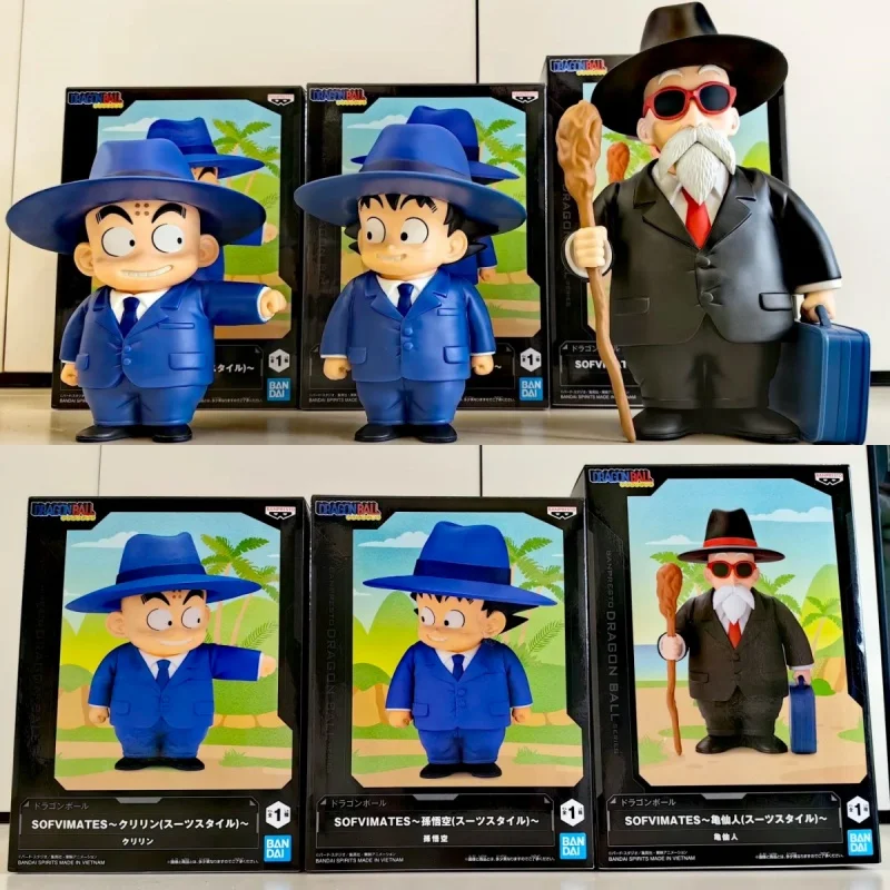 

Bandai Banpresto Dragon Ball Son Goku Krillin Sofvimates - Suit Style Collection Series Model Cartoon Character Gift Toys