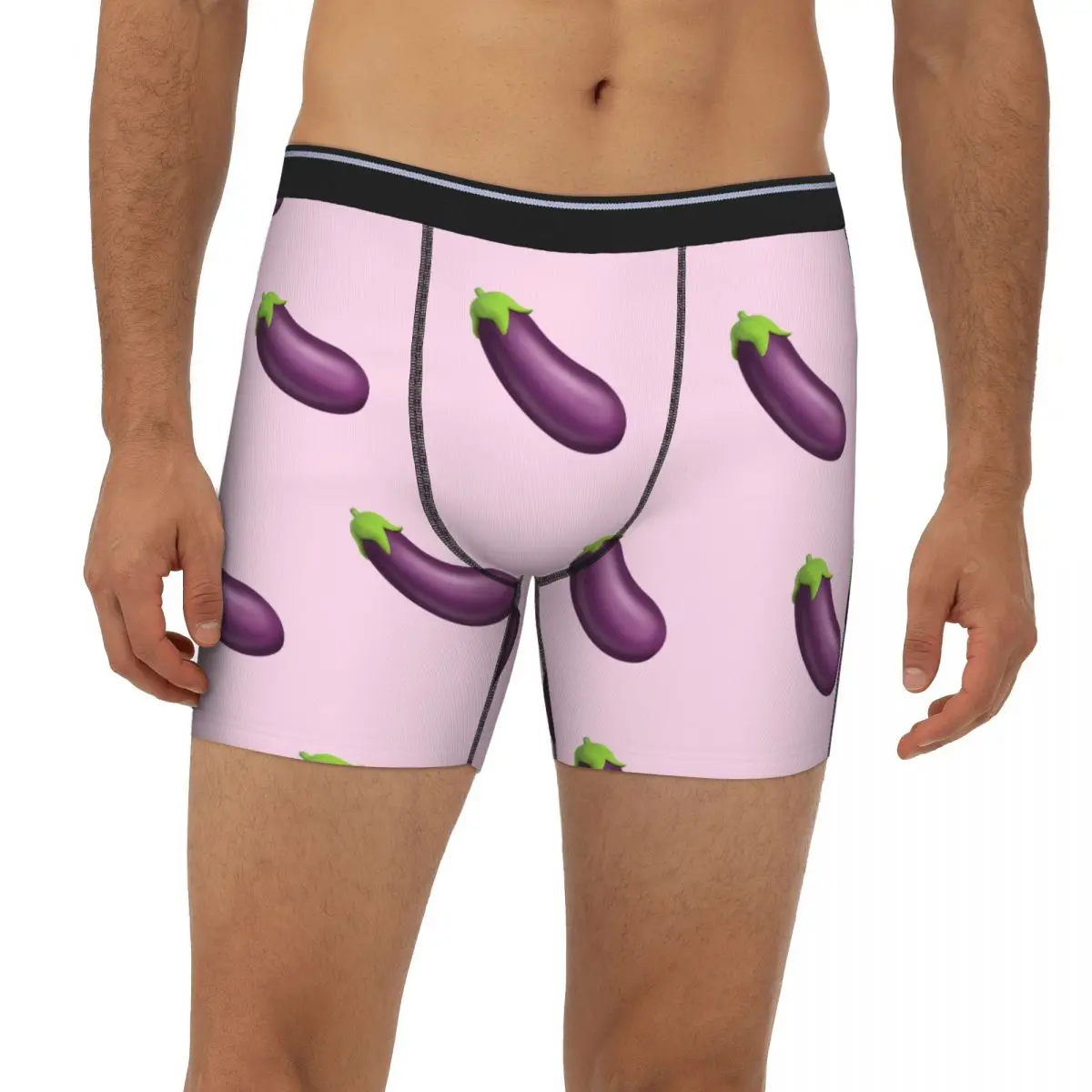 

Длинные трусы-боксеры с баклажанами и овощами, короткие мужские трусы, удобное нижнее белье для мужчин, подарок бойфренду