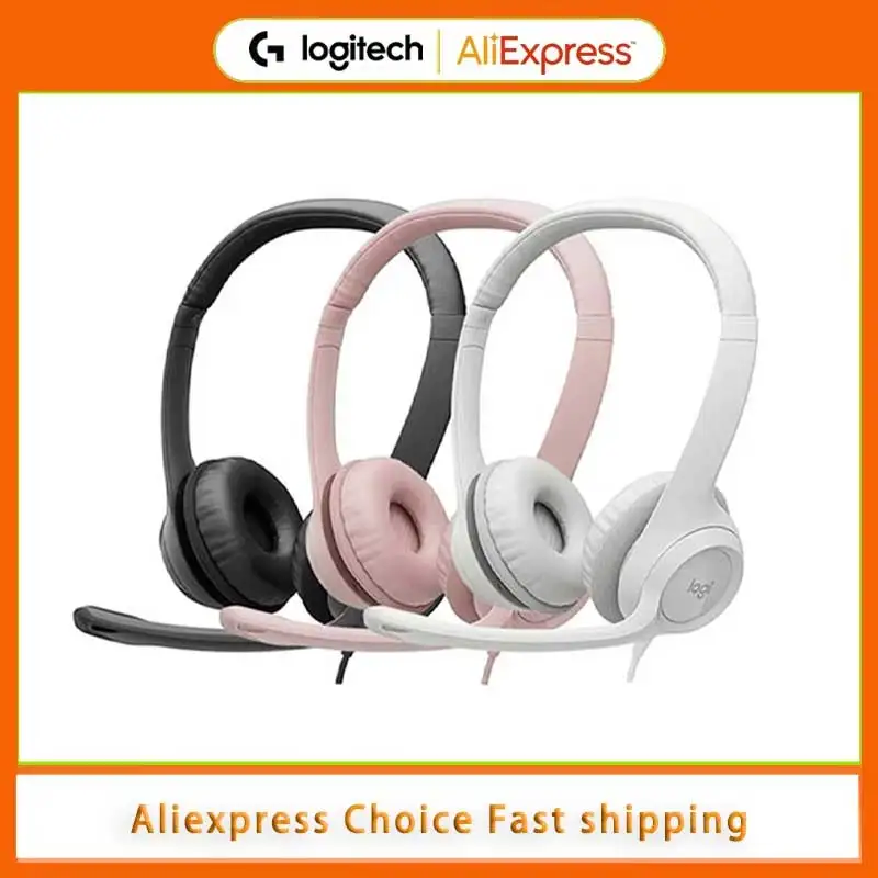 Logitech H390 USB Wired Earphones Stereo Headphones with Noise-cancelling