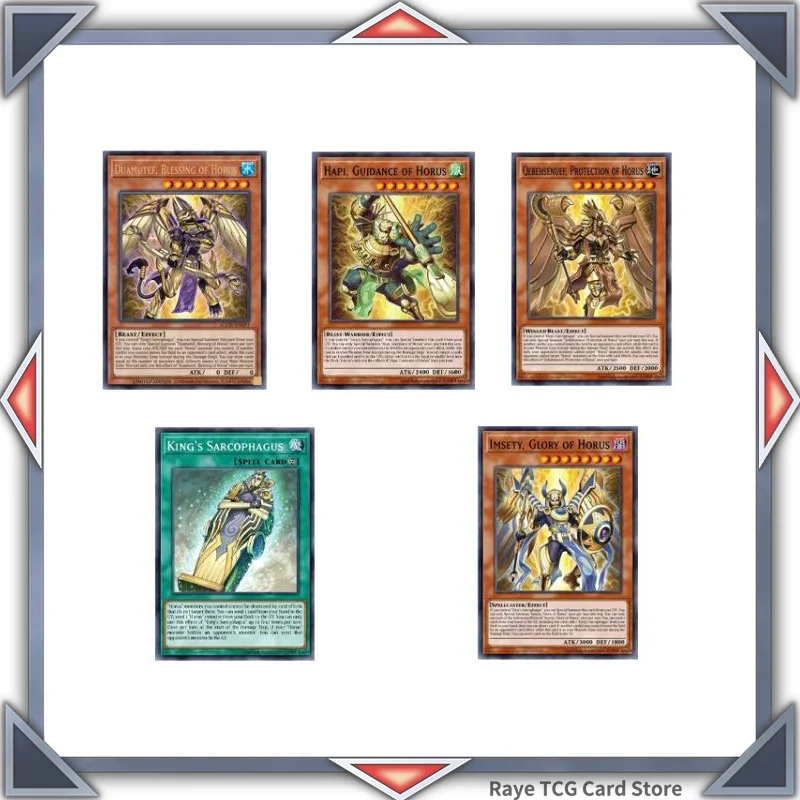 9 sztuk kart Yugioh Horus wspólne elementy karty DIY chwała horusa grającego gra karciana nieoryginalny