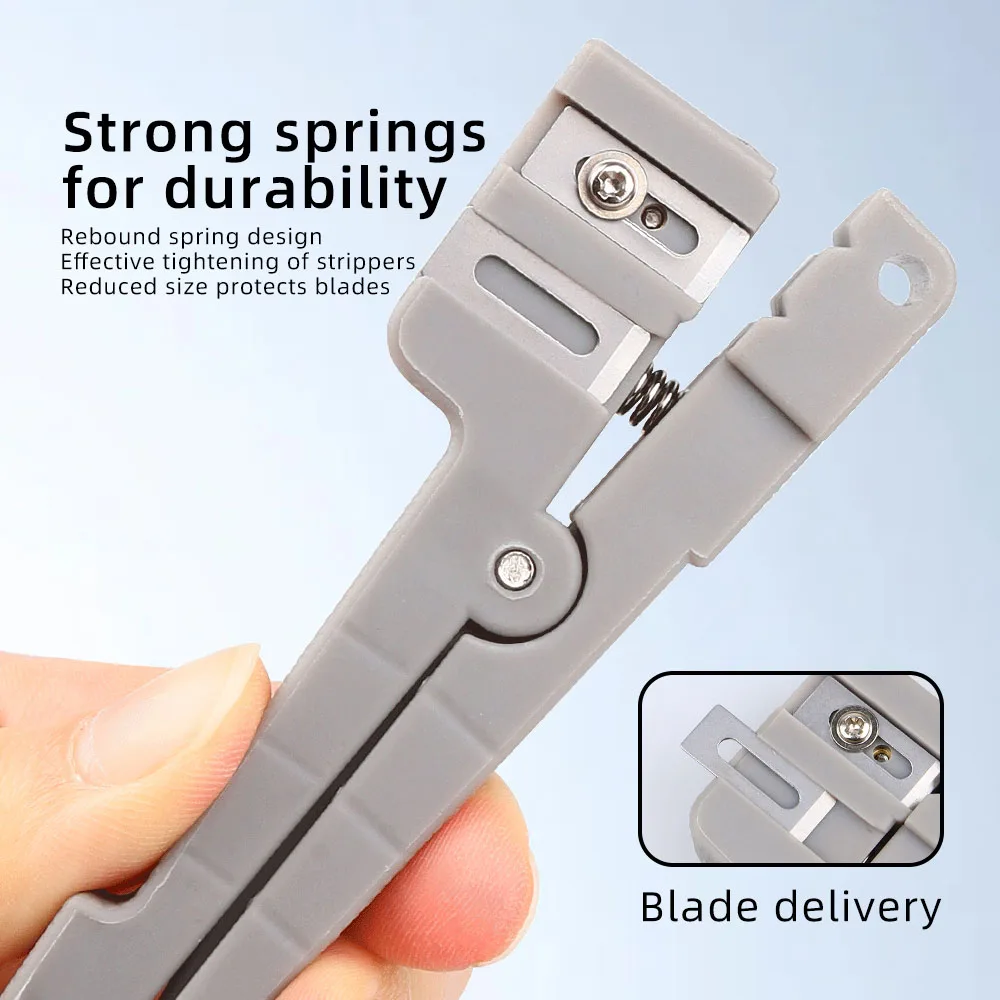 ZoeRax Fiber Optic Stripper Tool Adjustable Cable Slitter for 0~3.2mm/3.2~5.6mm/5.6~7.9mm Coaxial Cables Stripper Tool