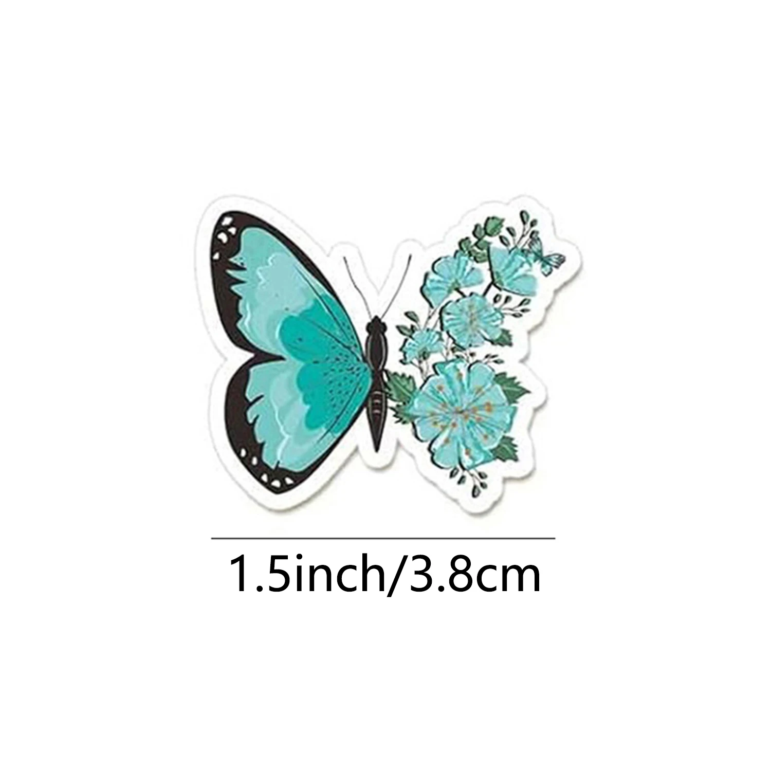 100-500pcs Beautiful Butterfly Thank you Stickers Gift Box Packaging Decoration Adhesive Lables Stationery Stickers
