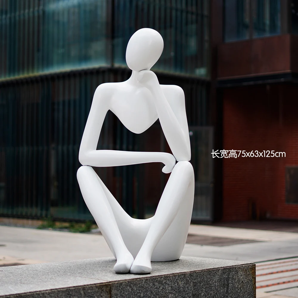 Abstract hollow out modern minimalist character sculpture