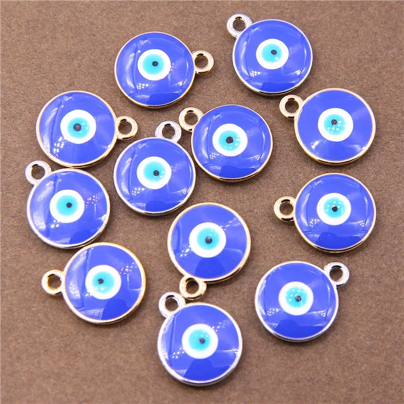 6pcs Cute Alpaca Blue Capsule pill Eye Charms Connectors Pendant Handmade For DIY Necklace Bracelet Jewelry Making Accessories