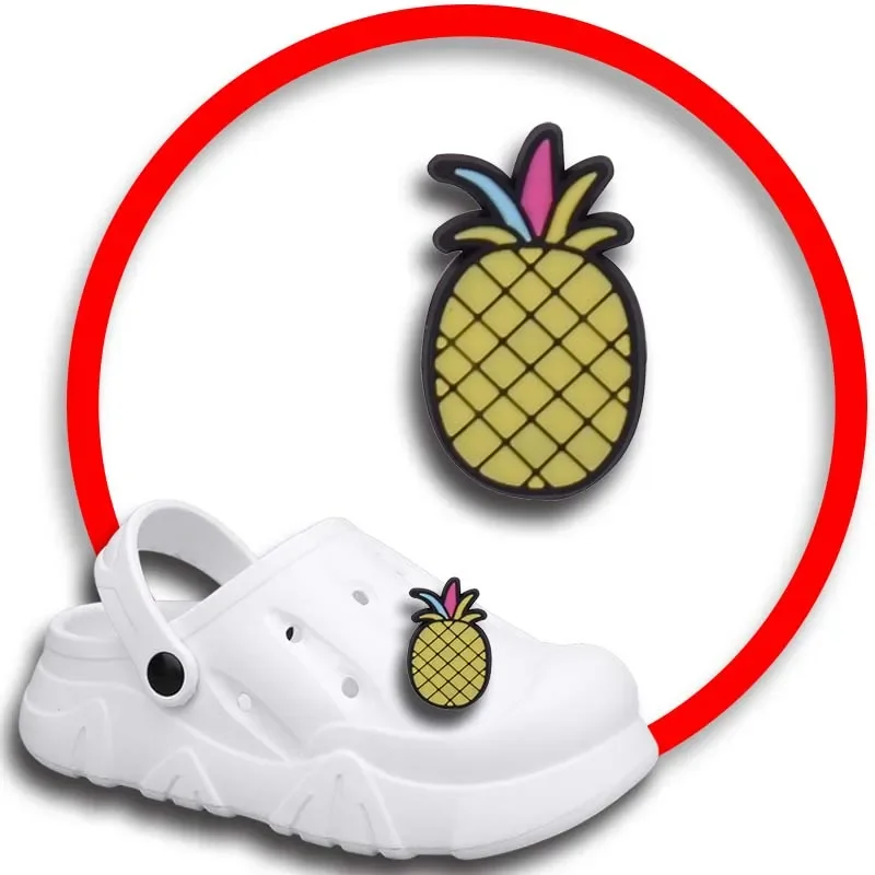 

Pineapple Shoe Charms for Crocs Sandals Women Clogs Pins Shoe Decorations Accessory Men Badges Boys Girls Kids Shoes Accessories