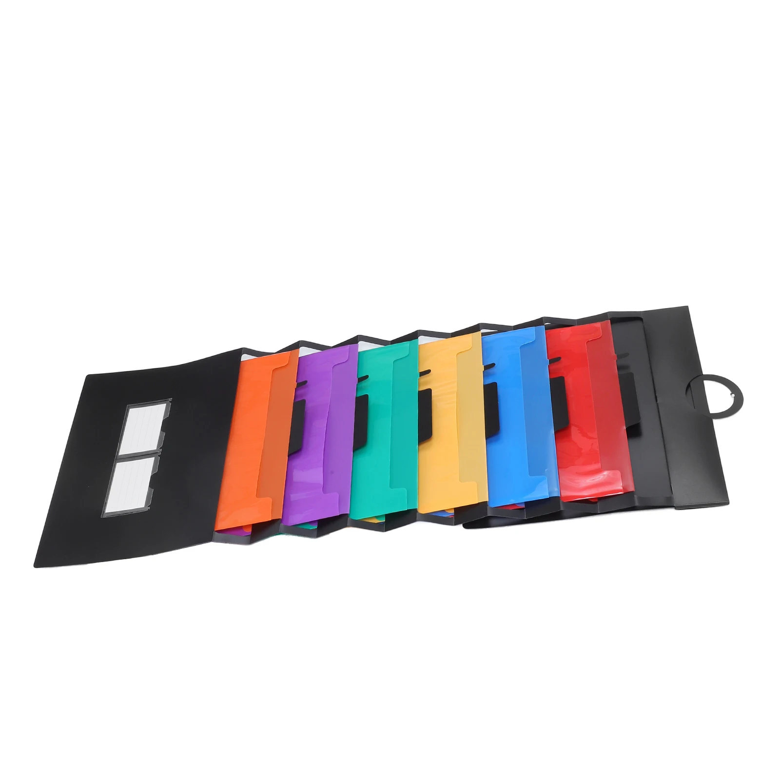 

Multilayer Rainbow Accordion Pocket Folder Wall Mounted File Organizer Plastic Expandable Hanging Folder Large Capacity Office