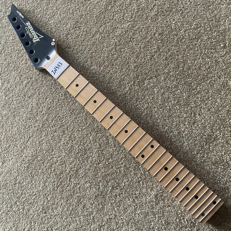 IN533 Genuine Ibanez Electric Guitar Neck Semi Finishing Maple 24 Frets for DIY Mikro Mini Guitar DIY Parts with Damages