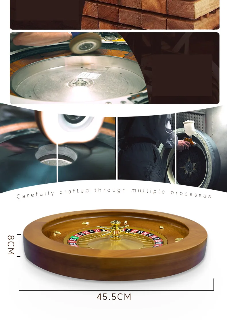 Casino Gaming Professional High Quality Wooden Roulette Wheels 18 Inch Gambling Roulette Wheel