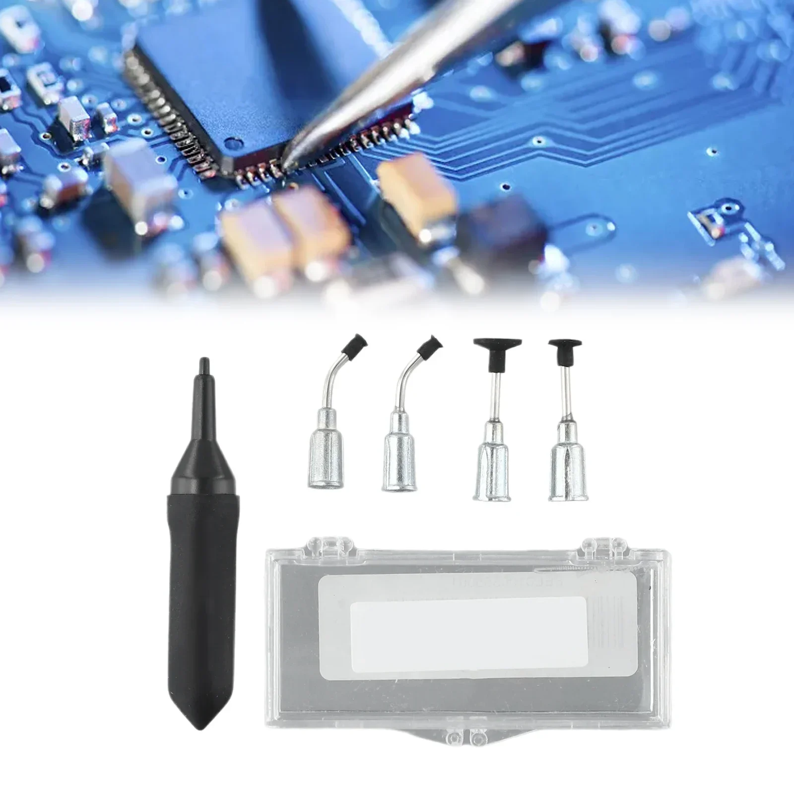 

Vacuum Pen Kits With 4 Suction Cups IC Tweezers IC Chip Extractor Puller Holder Desoldering Sucking Pen Pick Up Hand-Tools