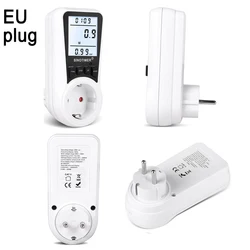 EU uk us br,電力,kwh,消費電力,デジタル,ワットアナライザー,モニター,電気出力充電器を備えた電源メーター