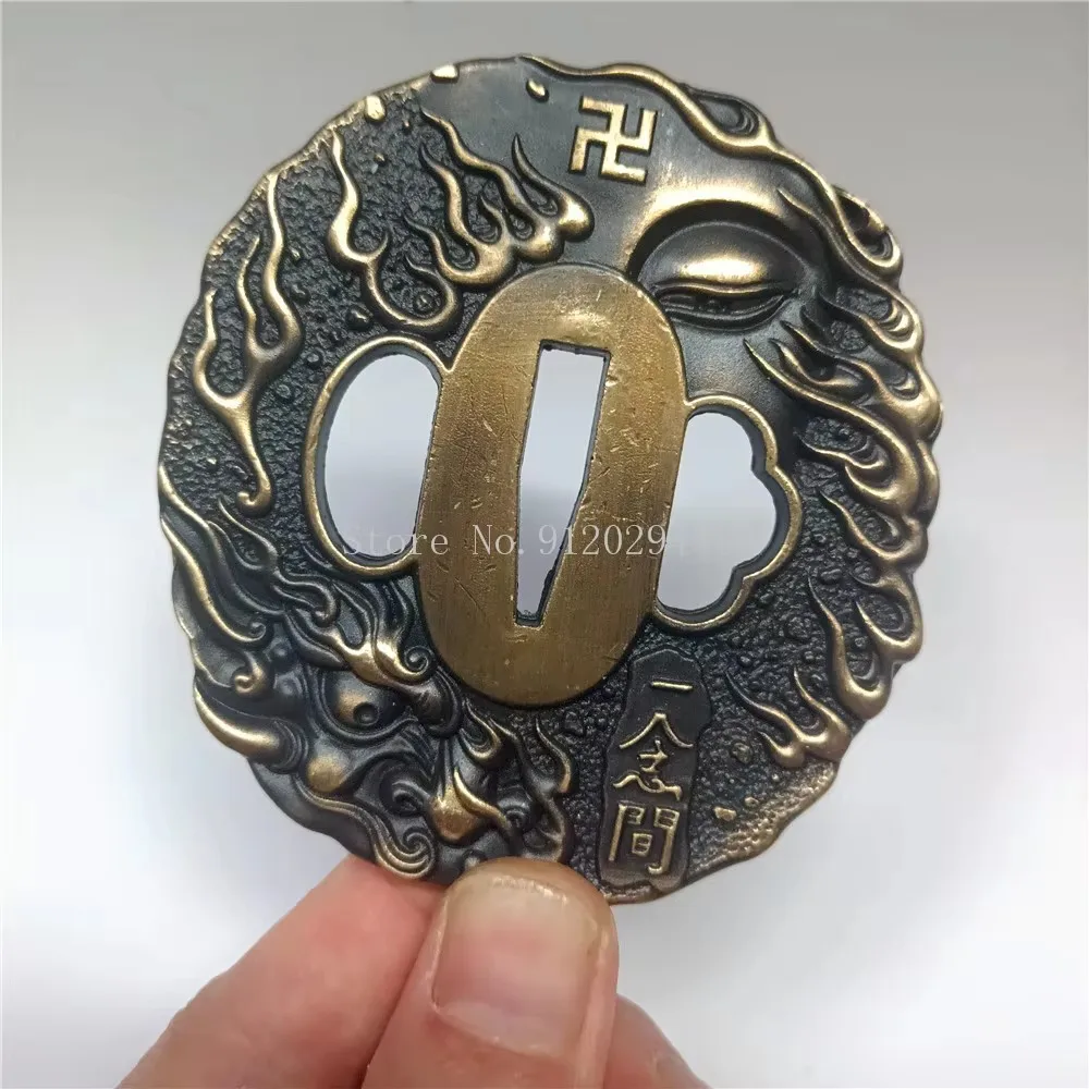 

Brass Copper Tsuba Hand Guard Plate For Japanese Swords Katana Tanto Fittings