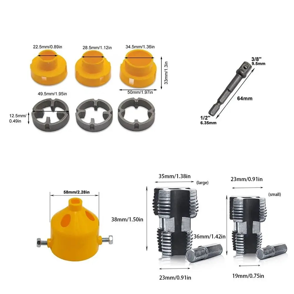 Ouvre-trou électrique polyvalent, kit d'enfilage de tuyau en plastique PVC, ouverture de filetage interne durable, tuyau d'eau PPR, immunisation, poinçonnage