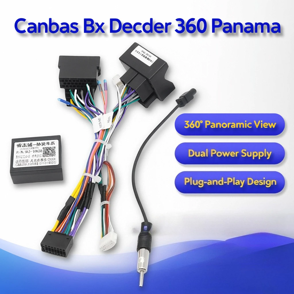 Canbus Box Decoder 360 Panorama with Large Small Double-ended Power Supply Line RZC for Volkswagen Series 16 Pin Cable Adapter