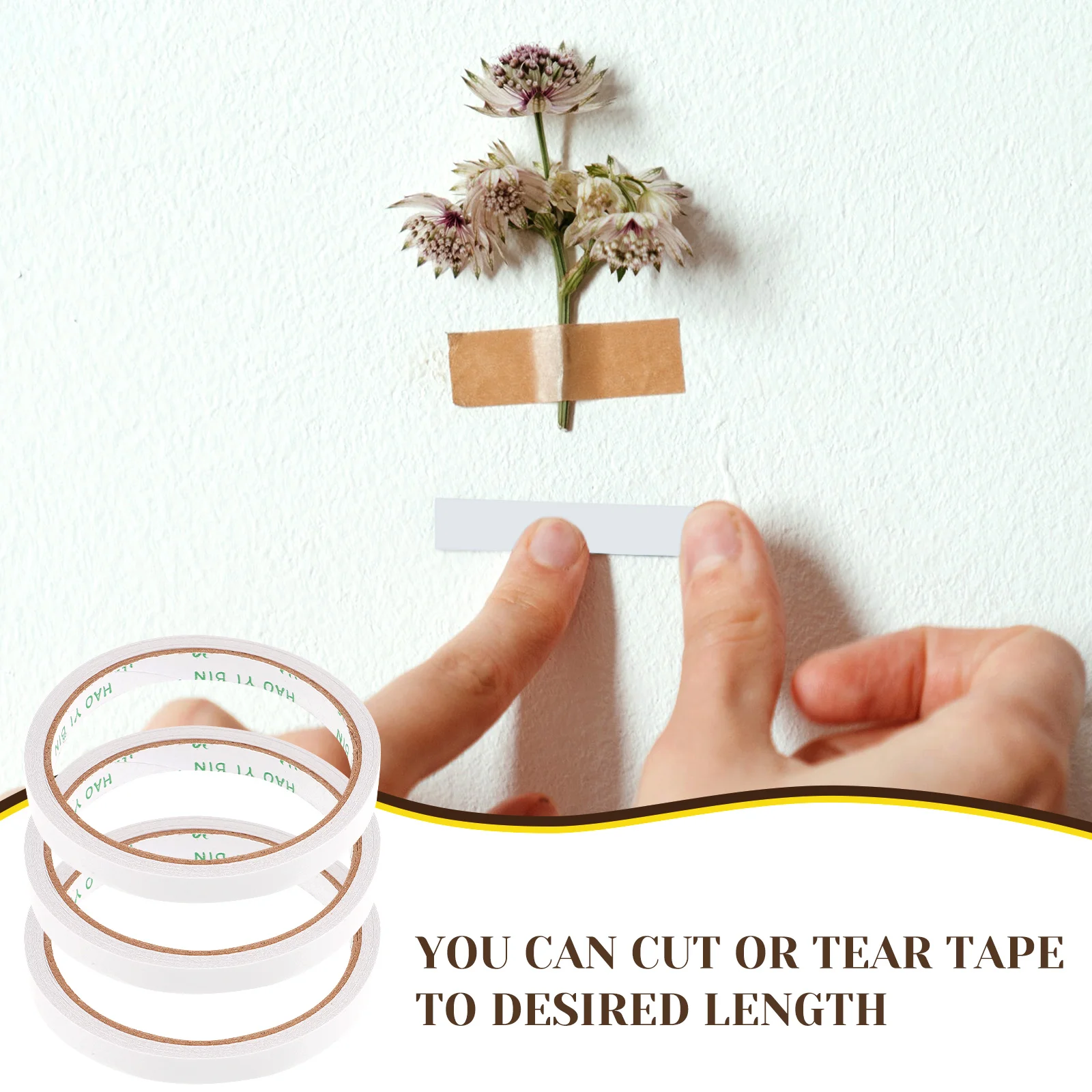 

10pcs 1.2X800Cm Double-Sided Adhesive Tape For Crafts Scrapbooking Office School Stationery Supplies Hot-Melt Adhesive