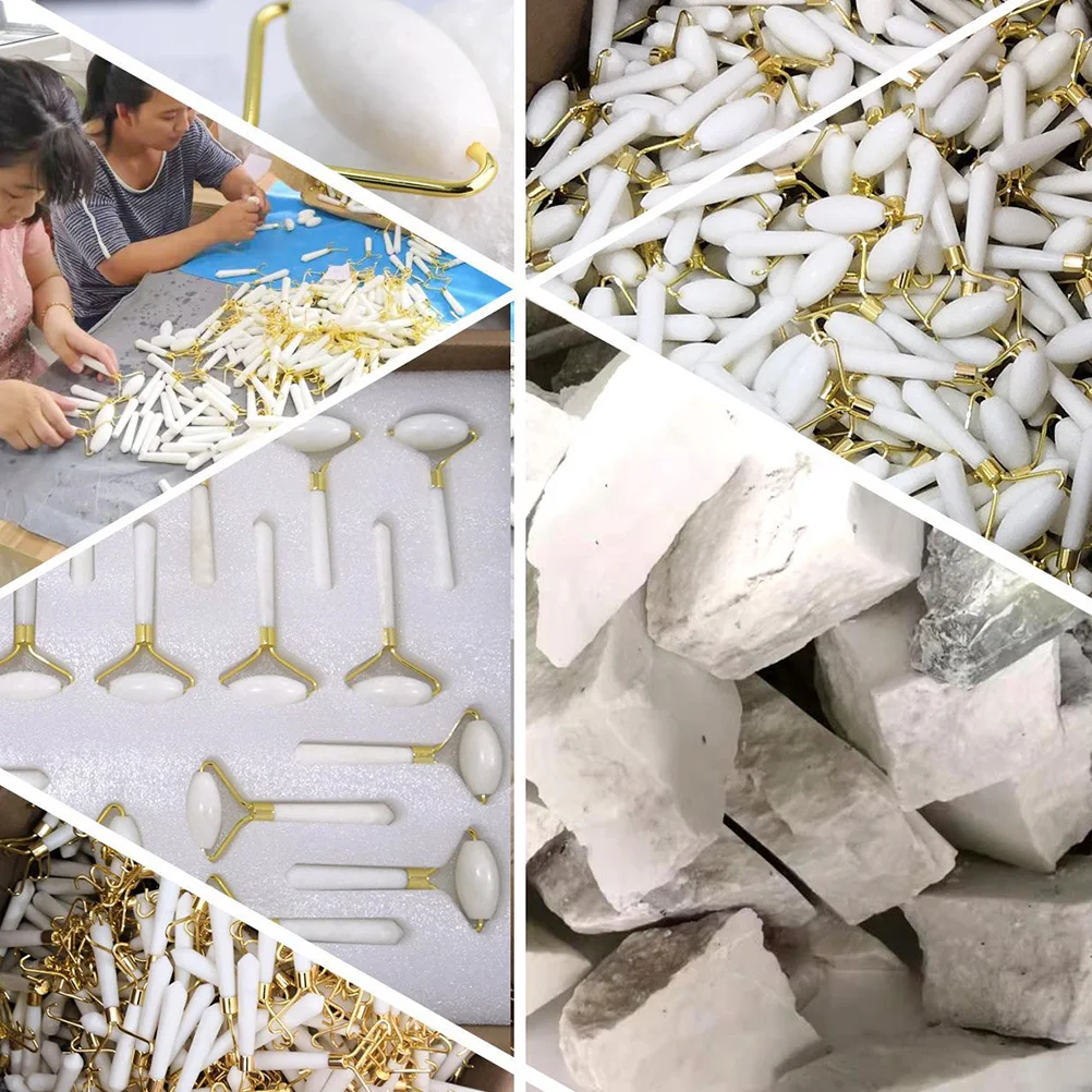 ลูกกลิ้งนวดหน้าหยกขาวธรรมชาติ 1 ชิ้น เครื่องมือนวดผิวหน้าเพื่อการดูแลผิว ลดอาการบวม นวดหน้าสำหรับอาการไมเกรน เพื่อความงาม