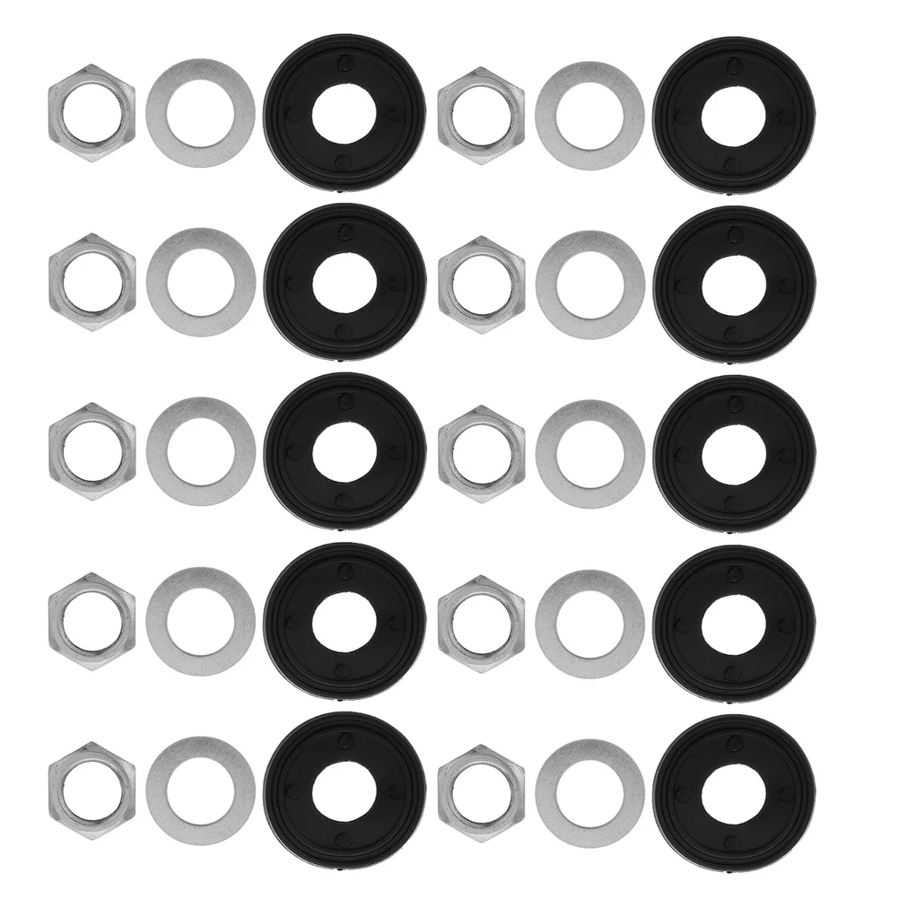 

10Sets Clock Mechanism Components Kit Washers Nuts Gaskets Quartz Wall Clock Repair DIY Replacement Parts Parts for Clocks