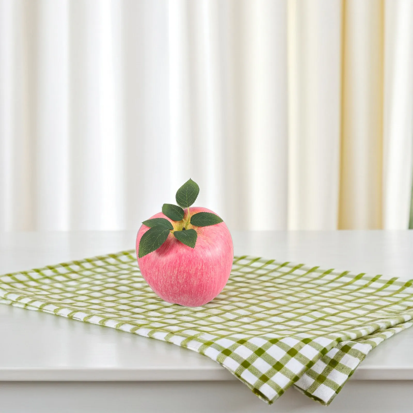 Large Artificial Apple Decorative Fruit Realistic Faux Apple Prop for Kitchen Display Outdoor Decorative Artificial Fruit