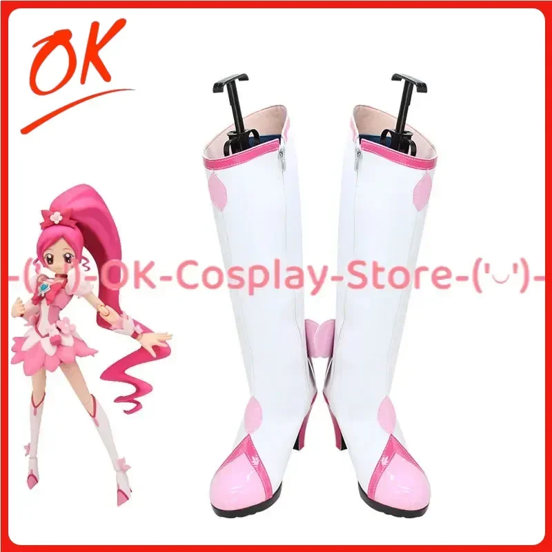 

[На заказ] Kira Cure Blossom Обувь для косплея Аниме Игра Костюм для ролевых игр Опора Хэллоуин Карнавальная вечеринка Сапоги из искусственной кожи
