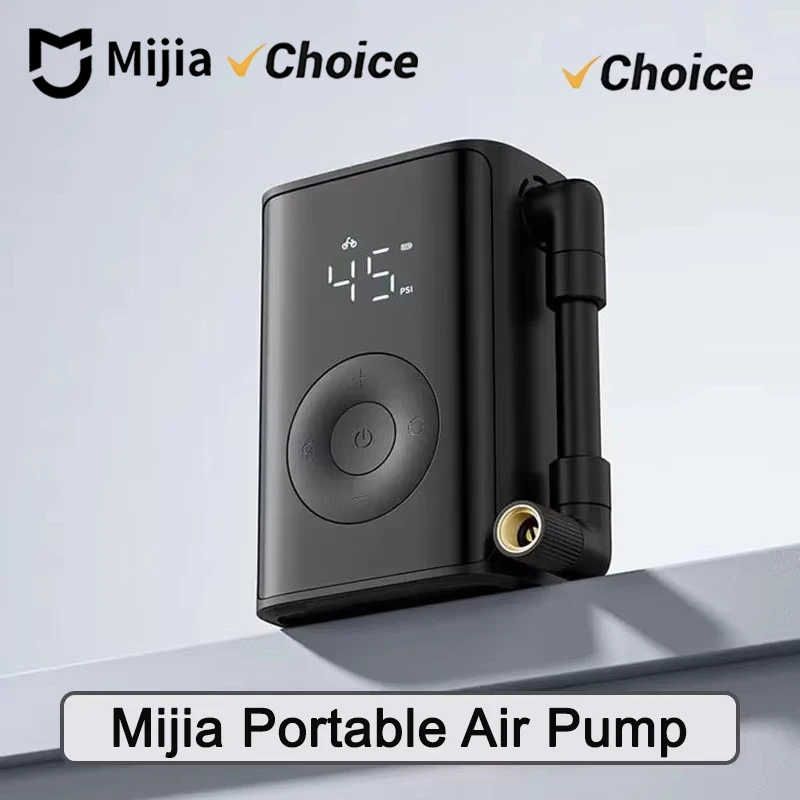 New Mijia Portable Air Pump 2000mAh 240g 150psi Electric Air Compressor Tire Pressure Detection Multitool Cordless Tire Inflator
