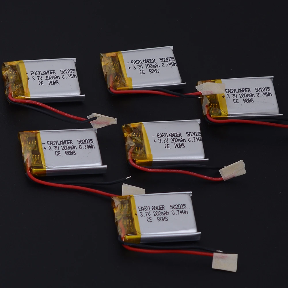 3.7V 200MAh 502025 Lithium Polymer Li-Po Lý Sạc Ion Lipo Tế Bào Cho Đầu Ghi Hình Advocam FD đầu Ghi Hình Cơ Quan Đăng Ký