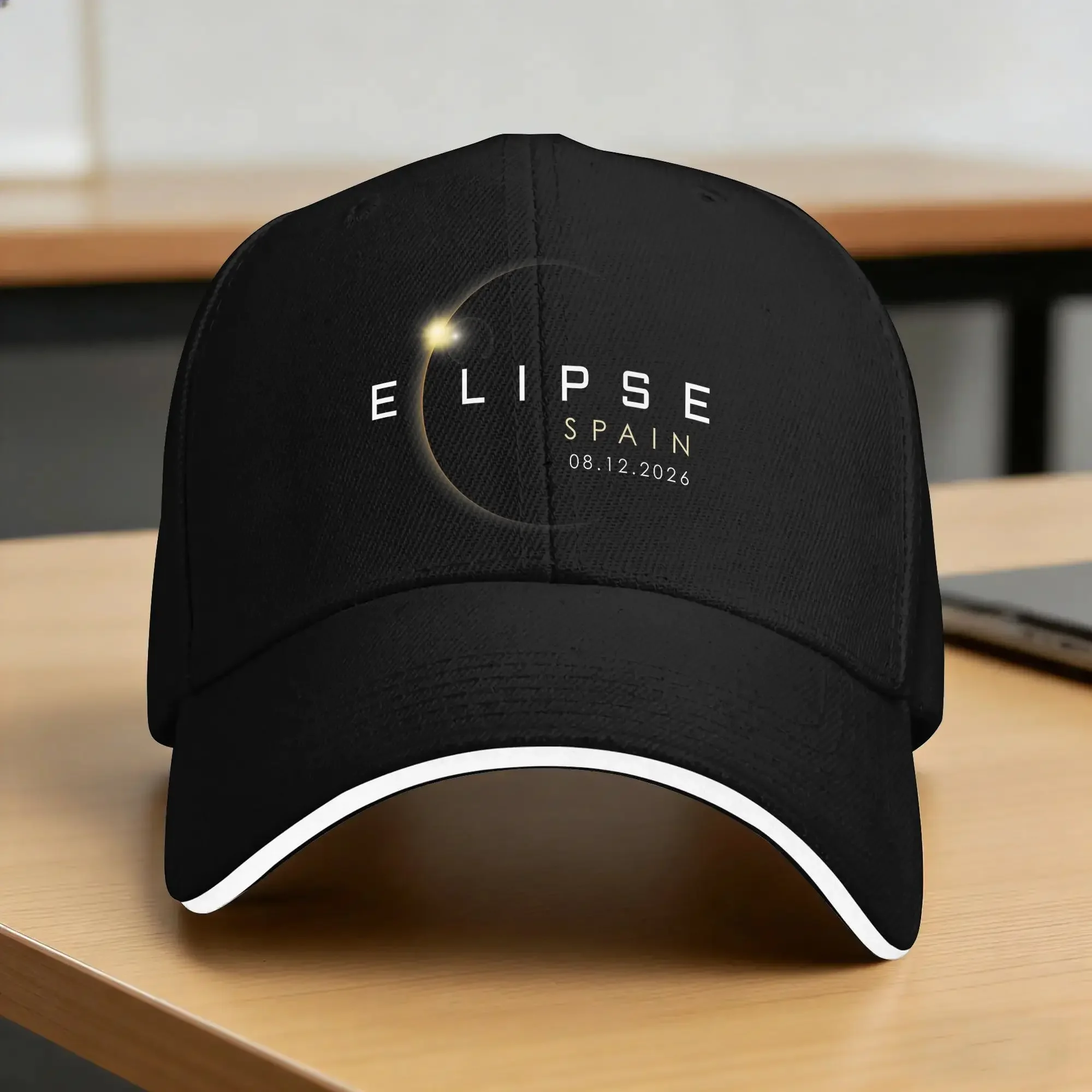 New Total Solar Eclipse 2026 Casual Baseball Cap Spring Trucker Hat Sun-Proof Hiking Fishing Snapback Cap Y2k Funny Baseball C