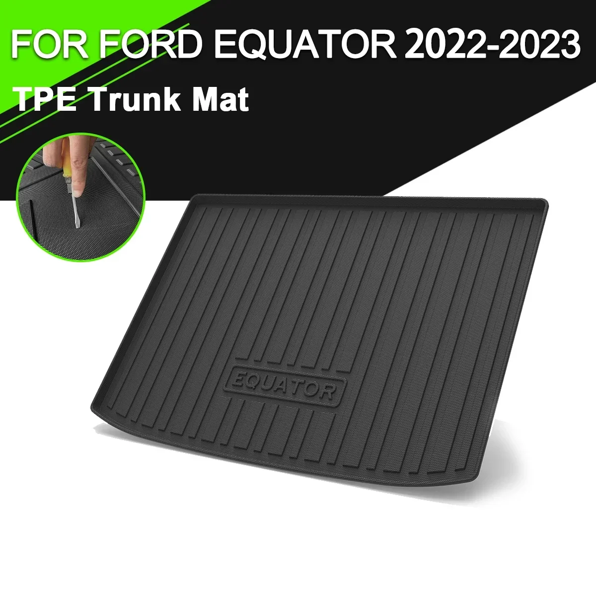 

Car Rear Trunk Cover Mat TPE Waterproof Non-Slip Rubber Cargo Liner Accessories For Ford Equator 2022-2023