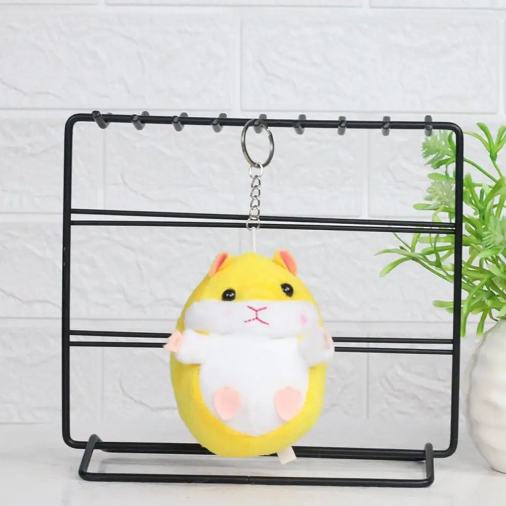 Trendy Hanging Ornament Girl Gift Hamster Pendent Plush Toy Korean Style Key Chain Bag Pendant Car Key Ring Girls Key Chain