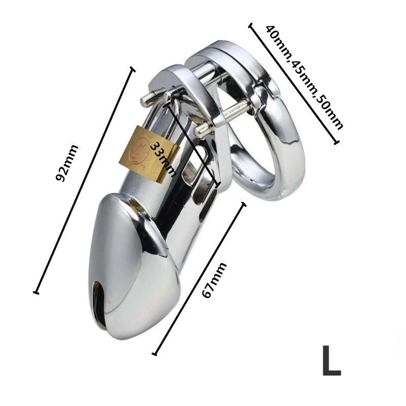 Chastity Cage Male Sex Toys Small/Standard Male Chastity Device Cock Cage With Brass Lock Locking Erotic Urethral BDSM Sex Shop