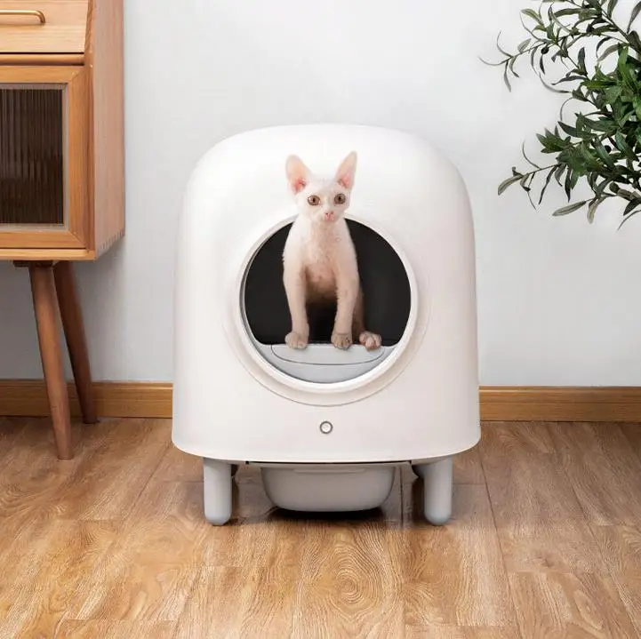 Automatic Cat Litter Box Intelligent Cat Toilet APP Control Semi-closed Self Cleaning Cat Litter Box