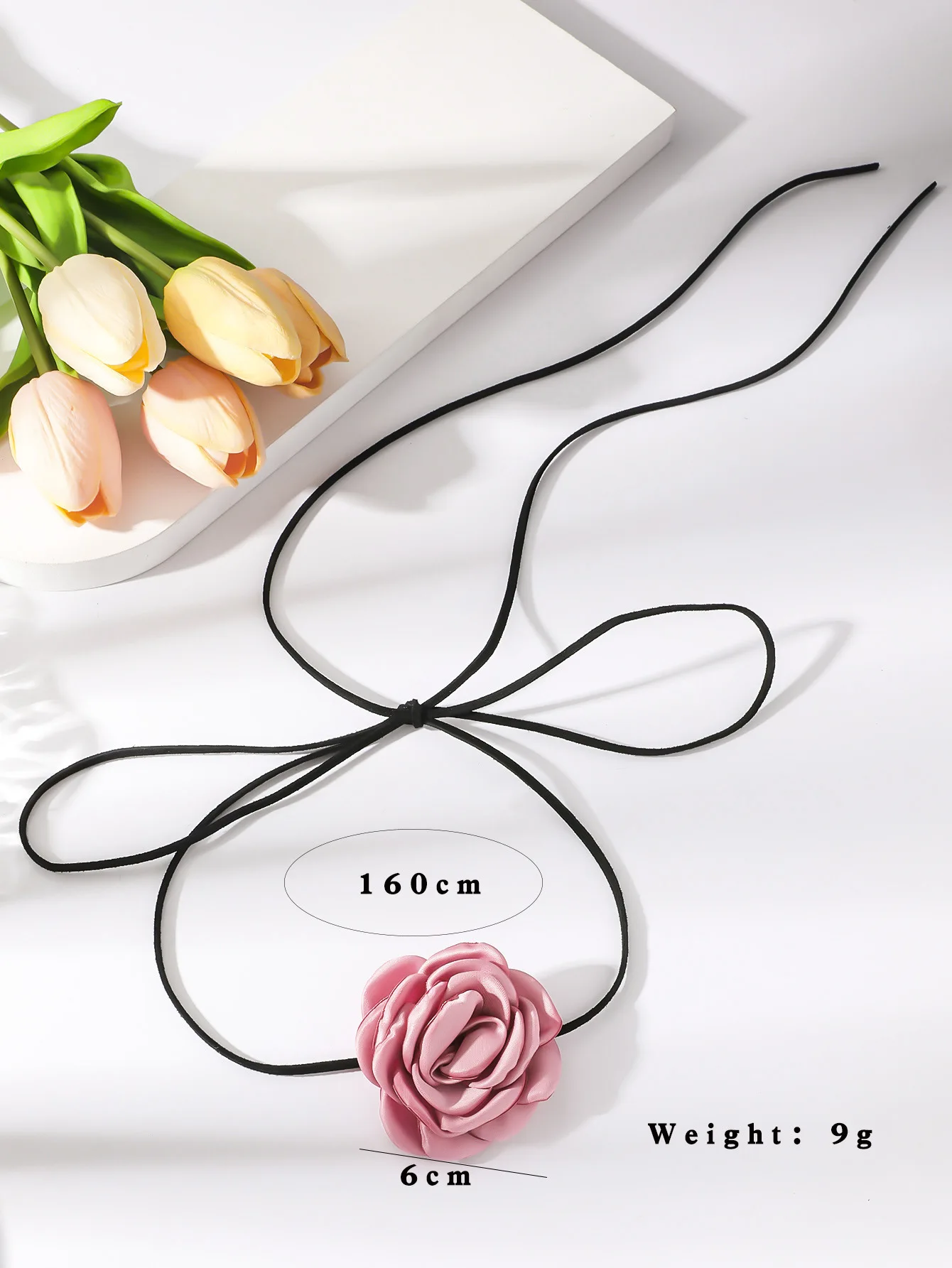 Collar de Gargantilla Floral Vintage con Lazo, Correa Sexy para el Cuello, Decoración de Cintura, Estilo Moderno, Joyería de Moda para Adultos, Color Blanco, Venta Online Exclusiva