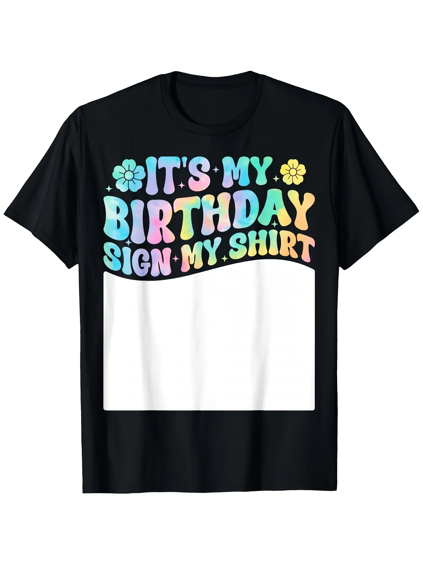 It's My Birthday Sign My Shirt Birthday Party Groovy T Shirt-Same Style For Men And Women 2026 Summer Short-sleeved Printed T-sh