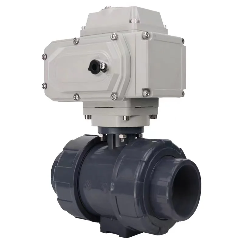 DN20 3/4 Inch 2 Way Control Valve Motorized Actuated Water Plastic Thread Electric Ball Valves