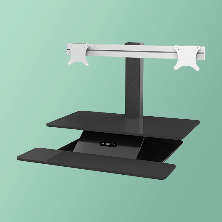 Supply Electric Office Height Adjustable Sit Stand Desk Riser Converter Computer Desk