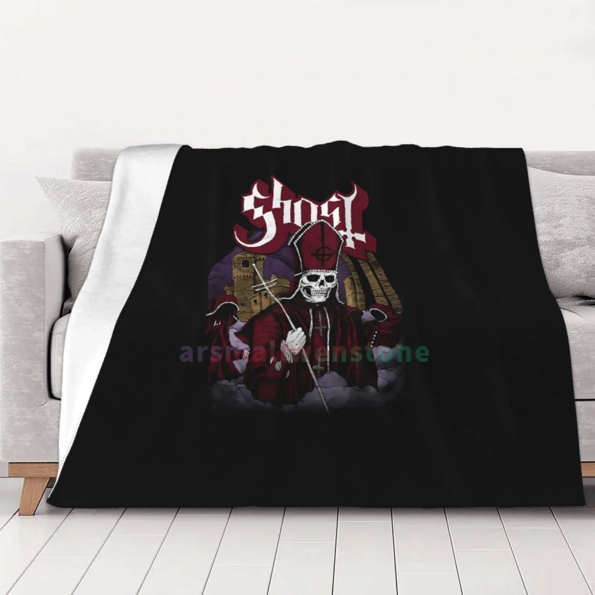 Ghost B.C. Band Flannel Fleece Blanket Soft Warm Lightweight Cozy Anti-Pilling Fuzzy Throw Blankets for Couch Bed Sofa Travel