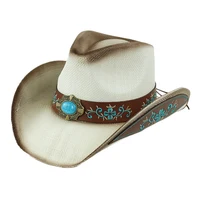 Outdoor New Classic American Flag Western Cowboy Hats Summer Women Sun Blocking Travel Cap Men Wide Brim Beach Party Fishing Hat - Image 6