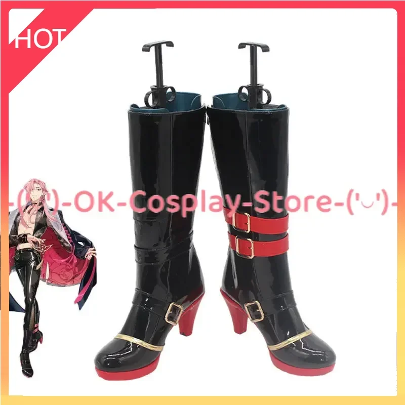 

Game Nu Carnival Aster Cosplay Shoes Halloween Carnival Boots Cosplay Prop Anime PU Leather Shoes Custom Made