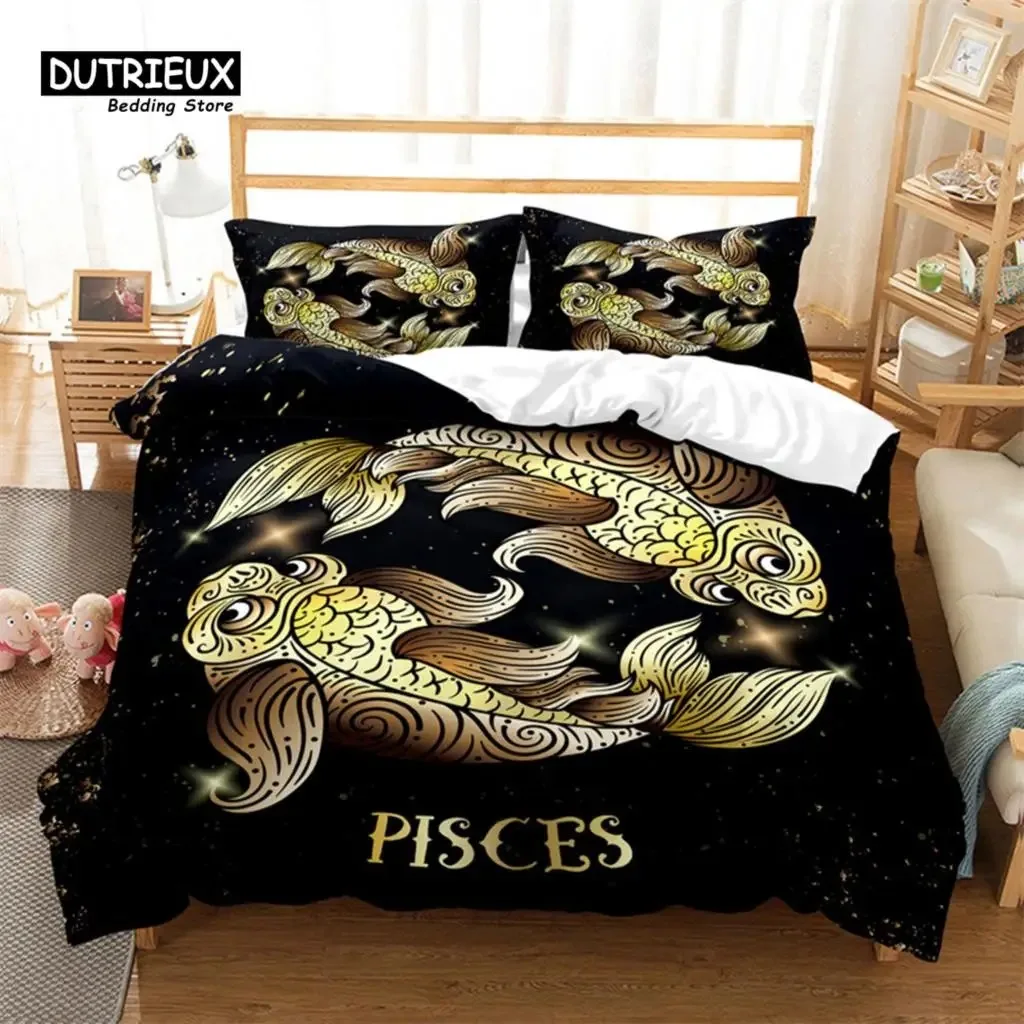 Mystery Constellations Duvet Cover Exotic Abstract Art Bedding Set Microfiber Comforter Cover King Queen For Adults Kids Bedroom