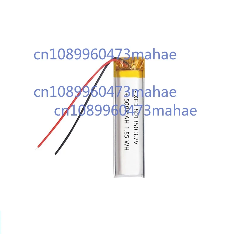 

3.7V 500mAh Lithium Polymer LiPo Rechargeable Battery 801350 Cells For Mp3 Bbluetooth GPS PSP Speaker Recorder Camera Headphone