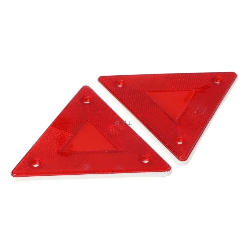 2 Pcs Warning Reflector Alerts Safety Plate Rear Light Trailer Truck Car