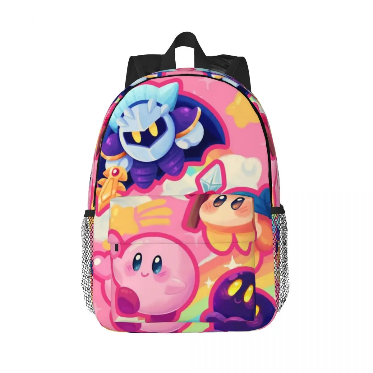 Similar-To-Kirby-Style Printed Lightweight Casual Schoolbag For School, Outdoor, Shopping, Office 15inch