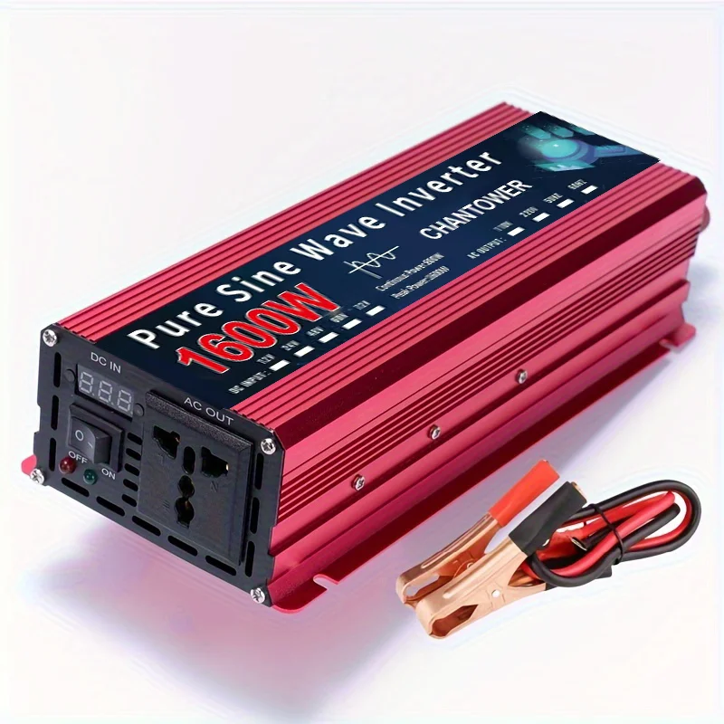 Reiner Sinus-Wechselrichter, 12 V, 220 V, 24 V, 110 V, 1600 W, 3000 W, DC zu AC, tragbarer Stromrichter, Auto-Solar-Wechselrichter – Detail 6